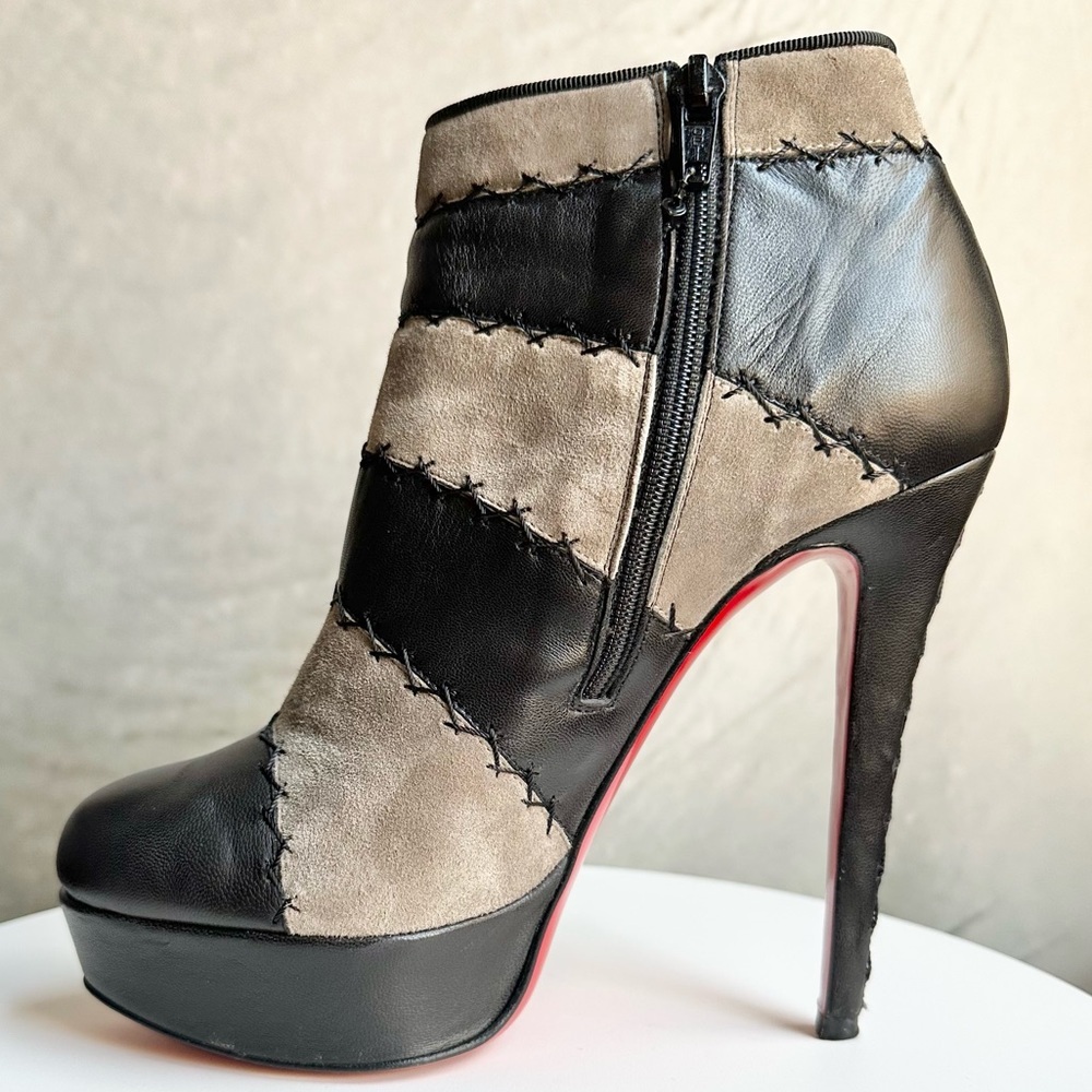 🌺CHRISTIAN LOUBOUTIN 🌺 Booty Black and Gray Platform Size : 35.5 - Picture 3 of 17